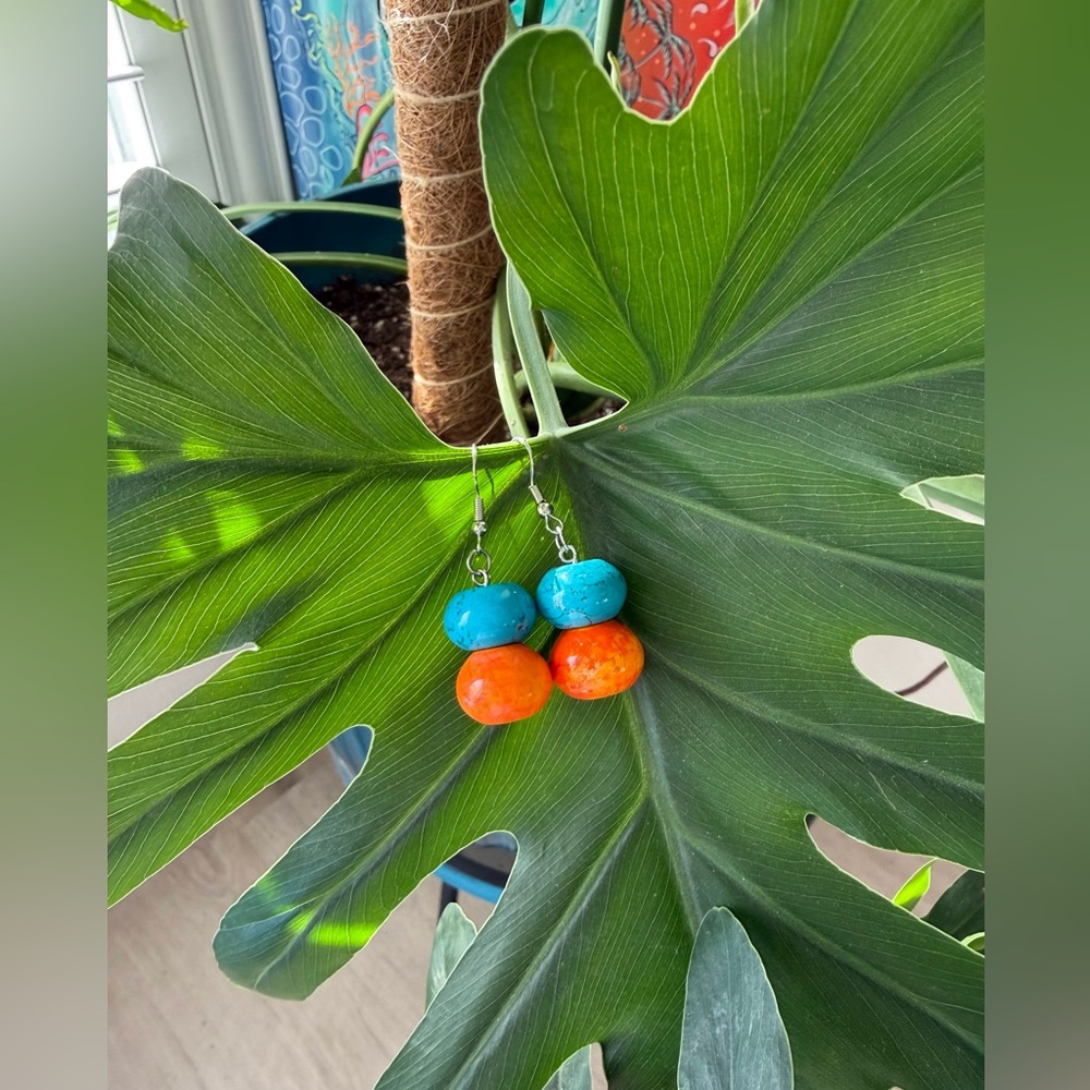 Handmade Howlite Earrings – Balance, Energy & Style